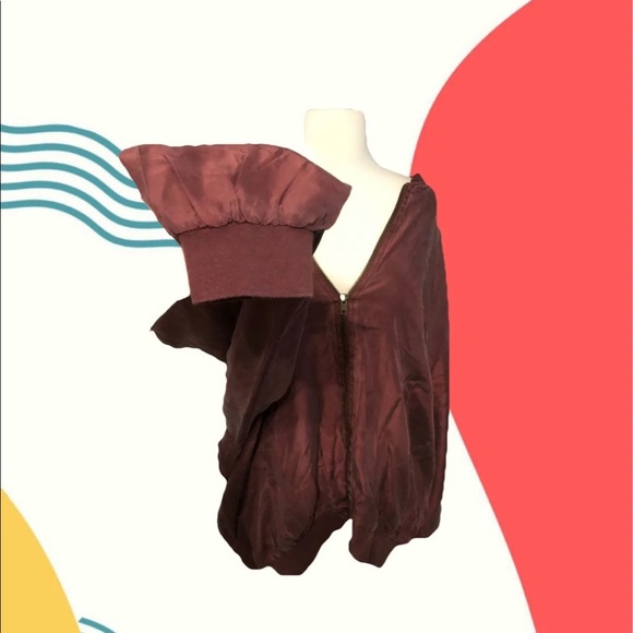 80s 90s 100% Silk bomber jacket vintage - Picture 5 of 9